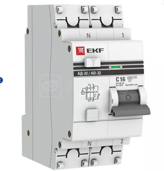 ���������������� �������. 2� (1P+N) C 16� 30�� ��� AC 4.5�� ��-32  EKF