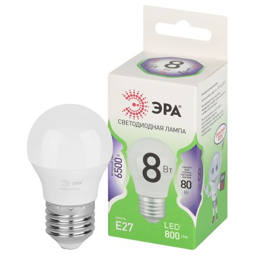 ����� ��� 8W 6500K E27 LED GREEN LINE ��� 