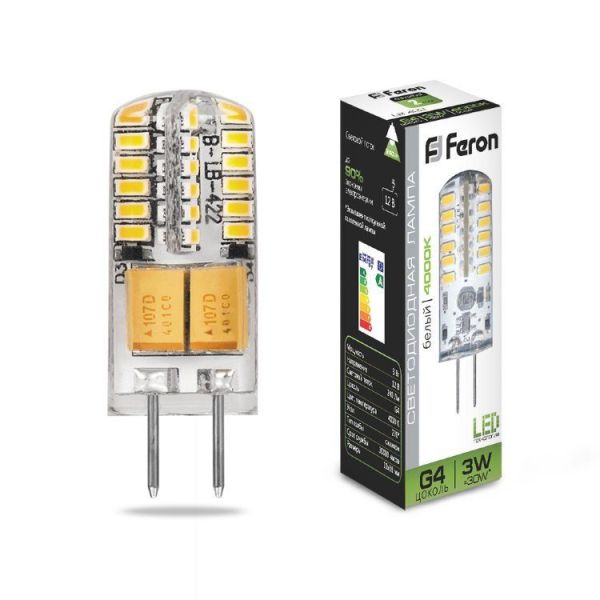 ����� LED 12V 3W 4000K 9LED LB-422 G4 Feron 