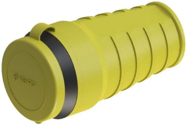 Штепсельное гнездо с/з каучук Желтый NE-AD