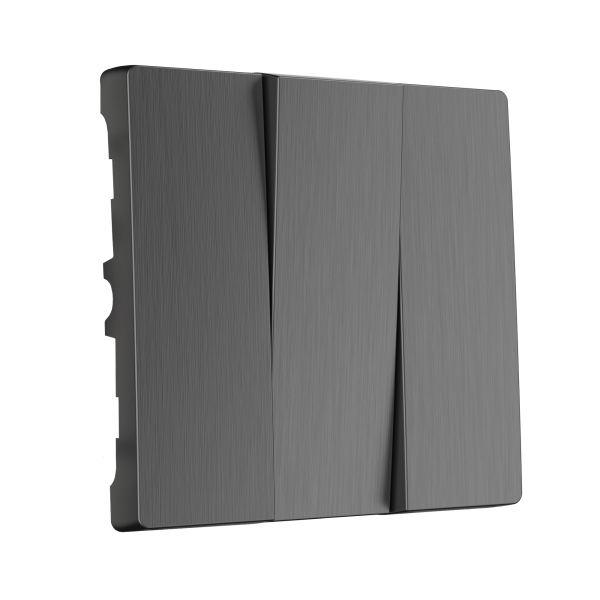 WERKEL графит рифленый Набор клавиш для 3-ого выключателя