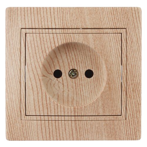 Розетка без заземления сосна Intro Plano 1-201-11