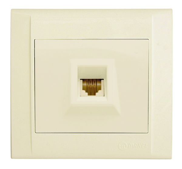 Розетка TF Евро. Крем. Defne. Makel. 42010014