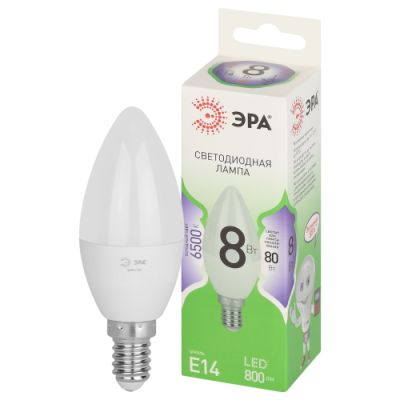 ����� ����� 8W 6500K E14 LED GREEN LINE ��� 