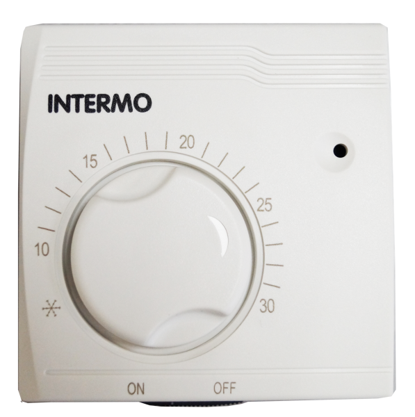 Терморегулятор INTERMO L-302 механический накладной белый